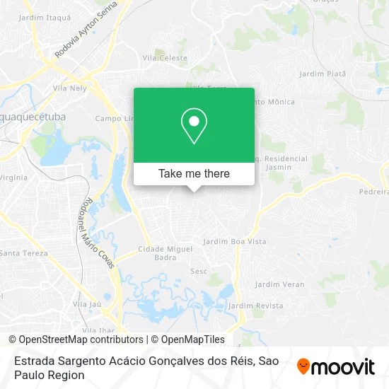 Mapa Estrada Sargento Acácio Gonçalves dos Réis