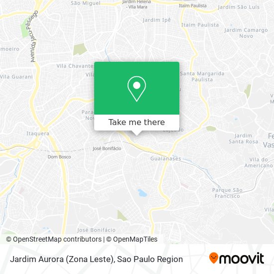 Mapa Jardim Aurora (Zona Leste)