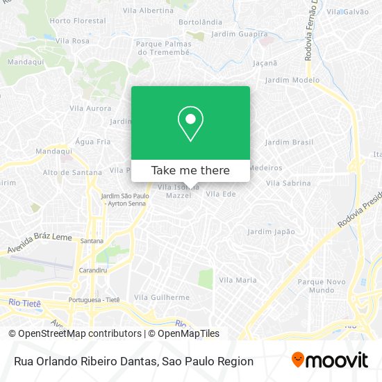 Rua Orlando Ribeiro Dantas map