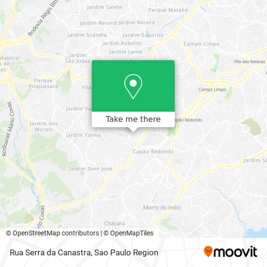 Mapa Rua Serra da Canastra