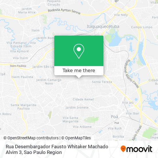 Mapa Rua Desembargador Fausto Whitaker Machado Alvim 3