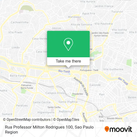 Rua Professor Milton Rodrigues 100 map