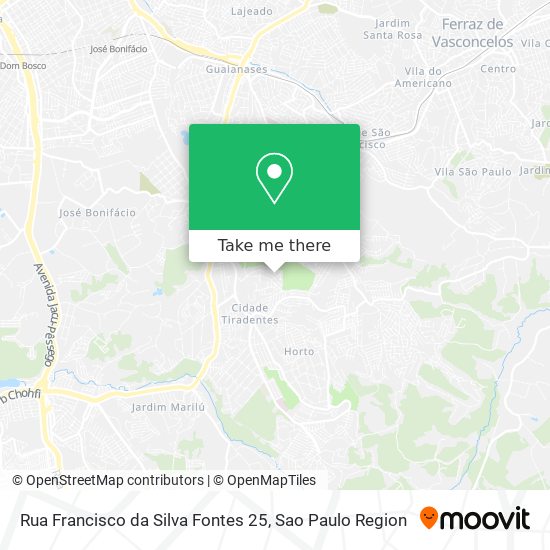 Mapa Rua Francisco da Silva Fontes 25