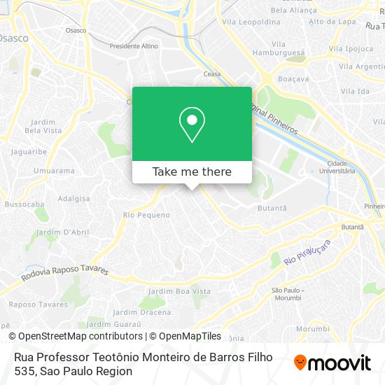 Rua Professor Teotônio Monteiro de Barros Filho 535 map