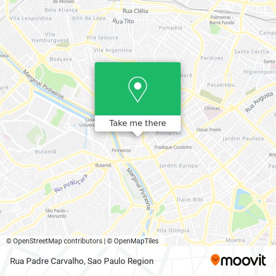 Mapa Rua Padre Carvalho