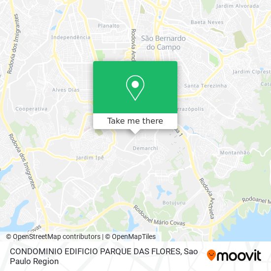 Mapa CONDOMINIO EDIFICIO PARQUE DAS FLORES