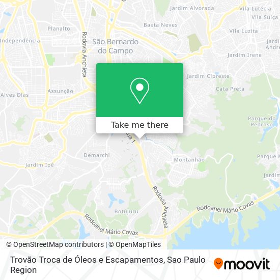 Trovão Troca de Óleos e Escapamentos map