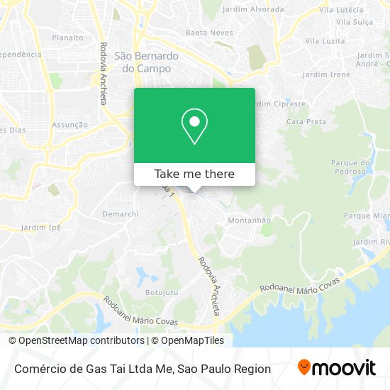 Mapa Comércio de Gas Tai Ltda Me