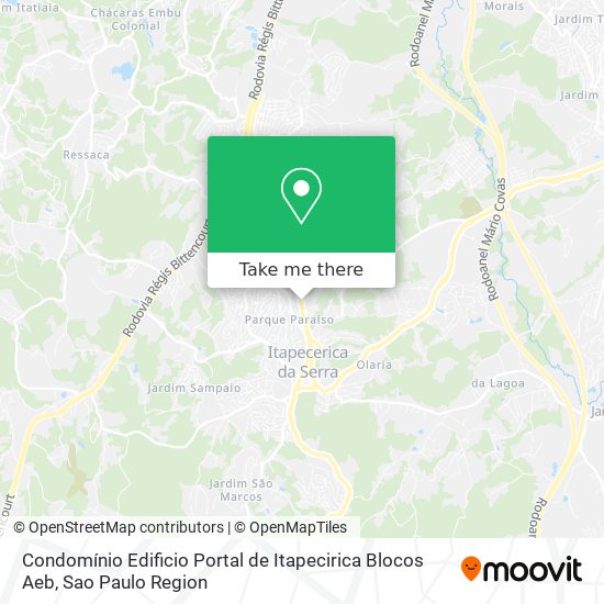 Mapa Condomínio Edificio Portal de Itapecirica Blocos Aeb