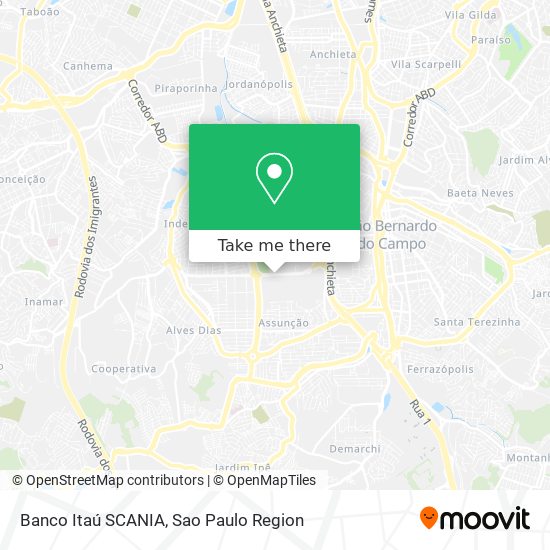 Mapa Banco Itaú SCANIA