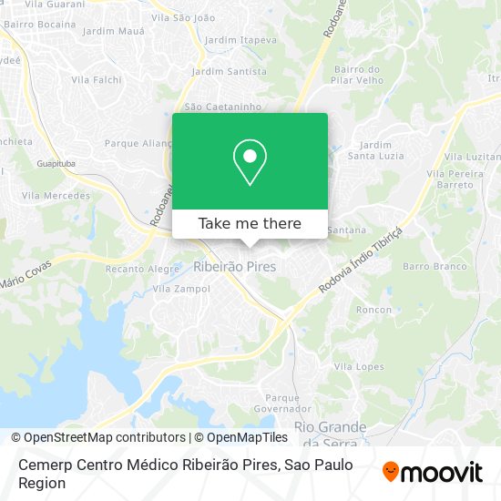 Cemerp Centro Médico Ribeirão Pires map