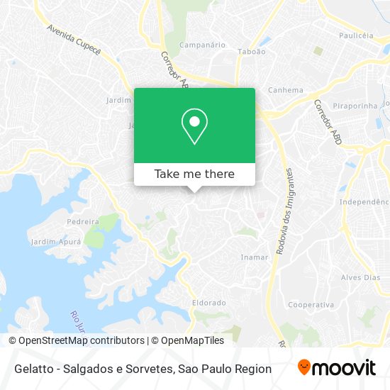 Mapa Gelatto - Salgados e Sorvetes