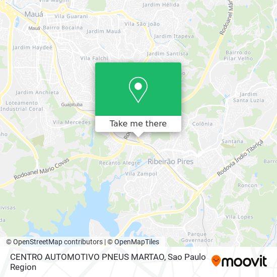 CENTRO AUTOMOTIVO PNEUS MARTAO map