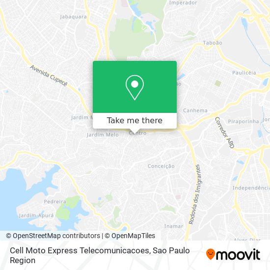 Cell Moto Express Telecomunicacoes map