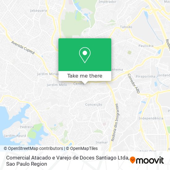 Comercial Atacado e Varejo de Doces Santiago Ltda map