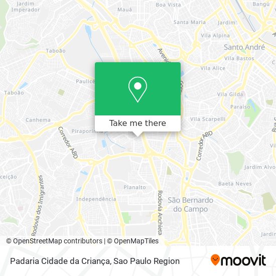 Padaria Cidade da Criança map