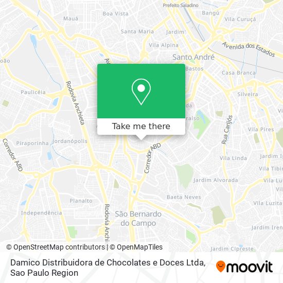Damico Distribuidora de Chocolates e Doces Ltda map