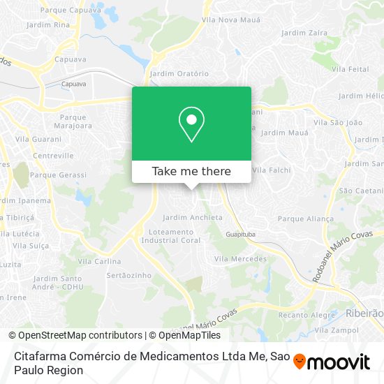 Mapa Citafarma Comércio de Medicamentos Ltda Me