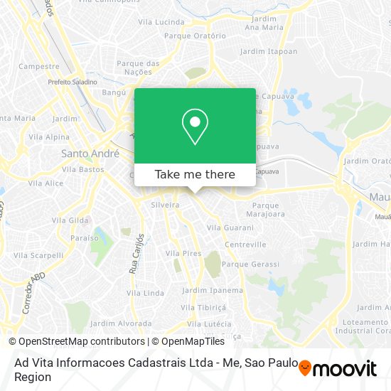 Mapa Ad Vita Informacoes Cadastrais Ltda - Me