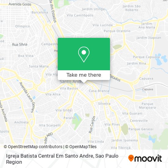 Igreja Batista Central Em Santo Andre map