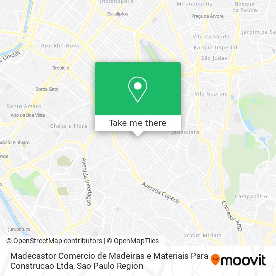 Mapa Madecastor Comercio de Madeiras e Materiais Para Construcao Ltda