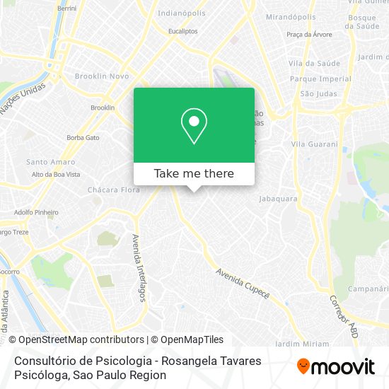 Consultório de Psicologia - Rosangela Tavares Psicóloga map