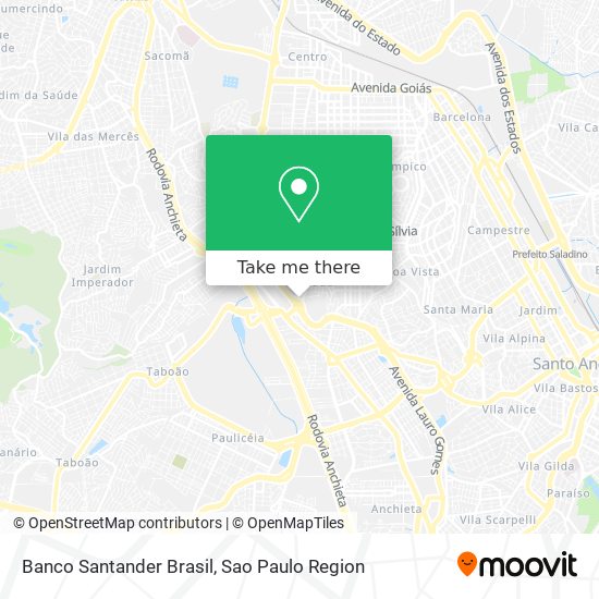 Mapa Banco Santander Brasil