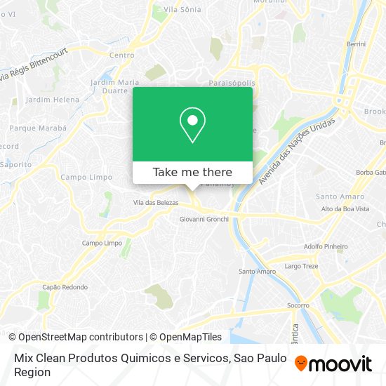 Mapa Mix Clean Produtos Quimicos e Servicos