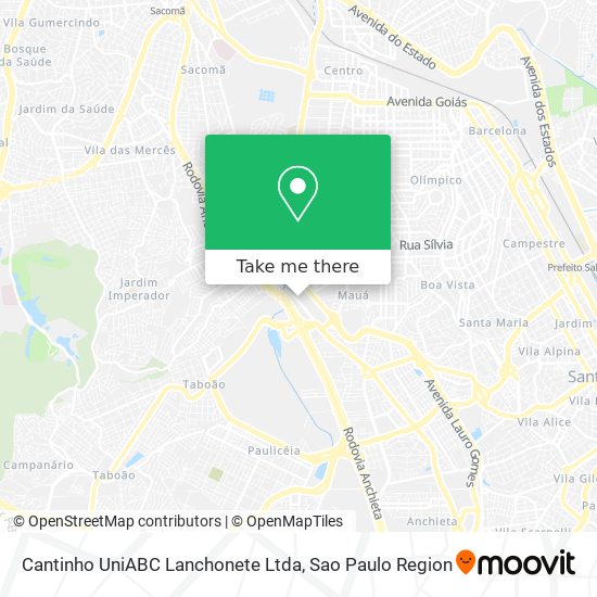 Mapa Cantinho UniABC Lanchonete Ltda