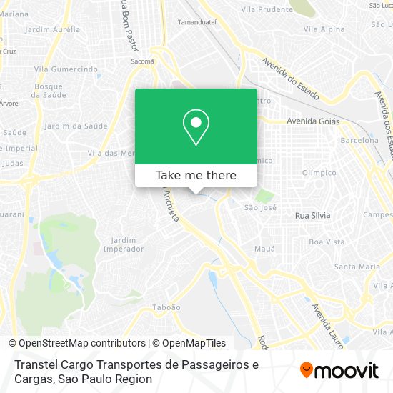 Mapa Transtel Cargo Transportes de Passageiros e Cargas