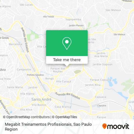 Mapa Megabit Treinamentos Profissionais