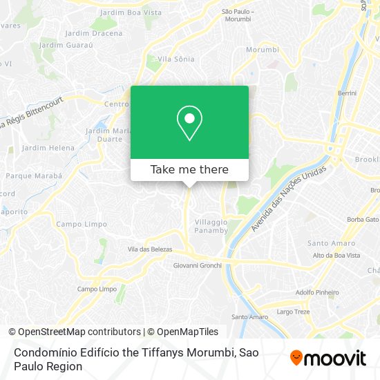 Condomínio Edifício the Tiffanys Morumbi map