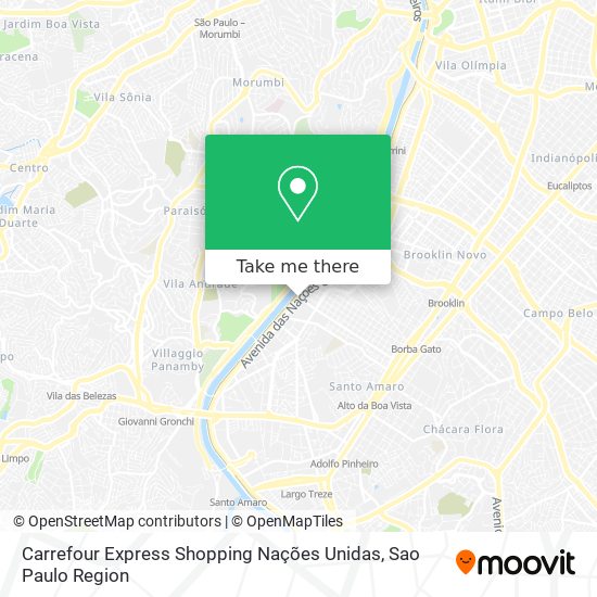 Carrefour Express Shopping Nações Unidas map