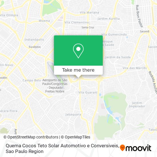 Mapa Quema Cocos Teto Solar Automotivo e Conversiveis