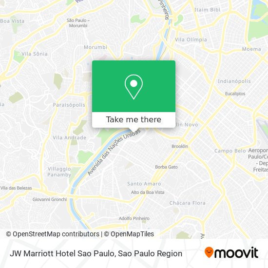 Mapa JW Marriott Hotel Sao Paulo