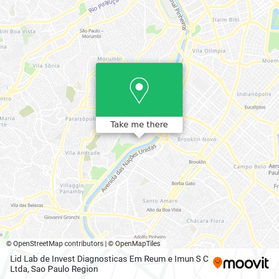 Mapa Lid Lab de Invest Diagnosticas Em Reum e Imun S C Ltda