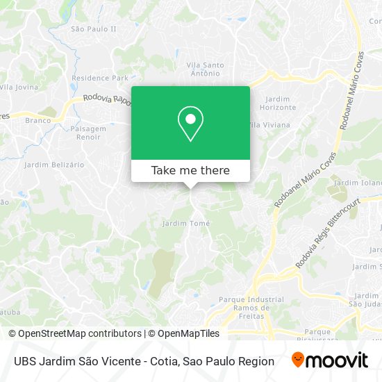 UBS Jardim São Vicente - Cotia map