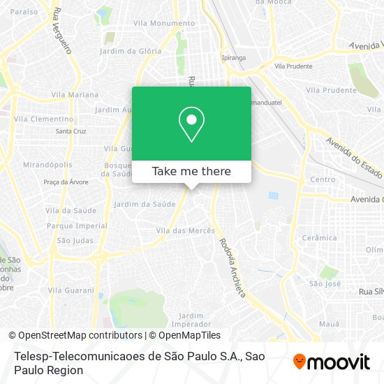 Telesp-Telecomunicaoes de São Paulo S.A. map