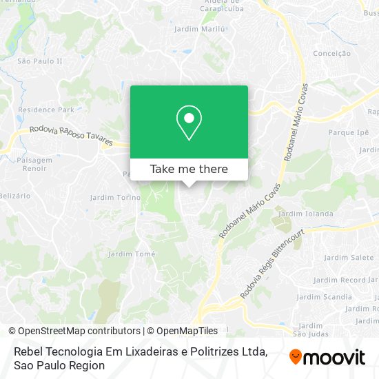 Rebel Tecnologia Em Lixadeiras e Politrizes Ltda map