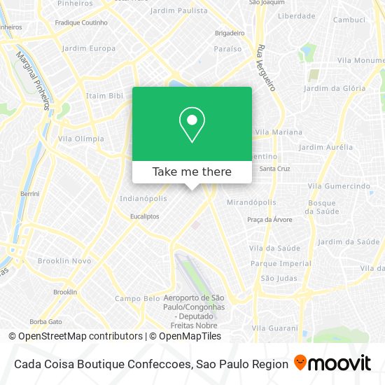 Mapa Cada Coisa Boutique Confeccoes