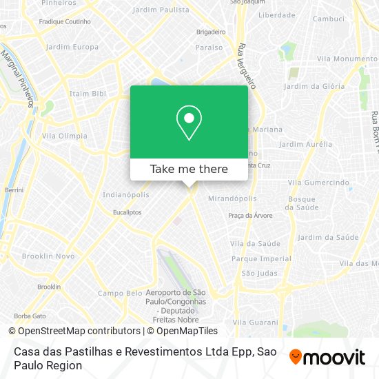 Mapa Casa das Pastilhas e Revestimentos Ltda Epp