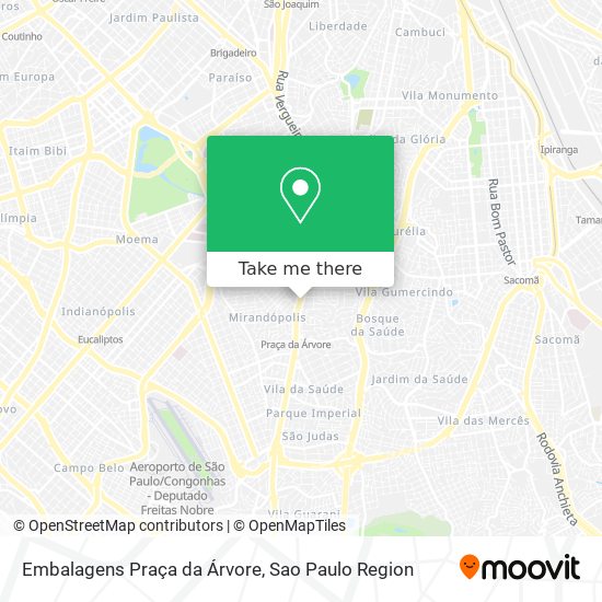 Embalagens Praça da Árvore map