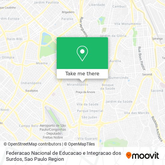 Federacao Nacional de Educacao e Integracao dos Surdos map