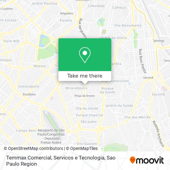 Mapa Temmax Comercial, Servicos e Tecnologia