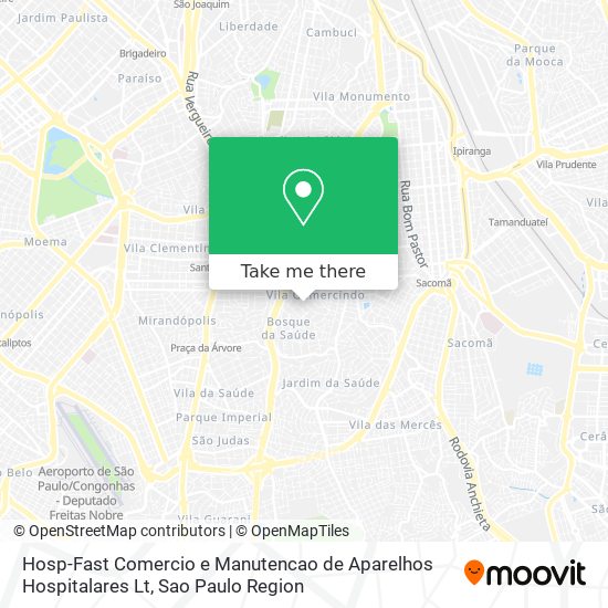 Hosp-Fast Comercio e Manutencao de Aparelhos Hospitalares Lt map