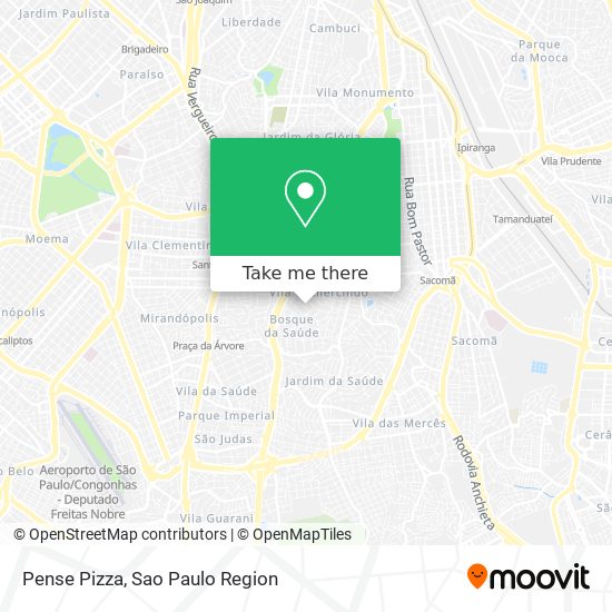 Pense Pizza map