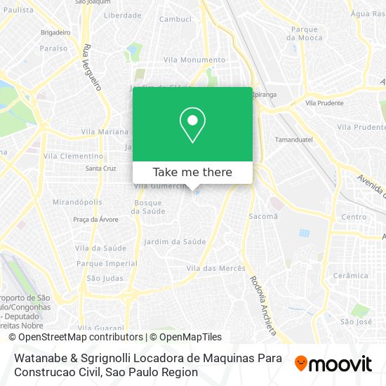 Mapa Watanabe & Sgrignolli Locadora de Maquinas Para Construcao Civil