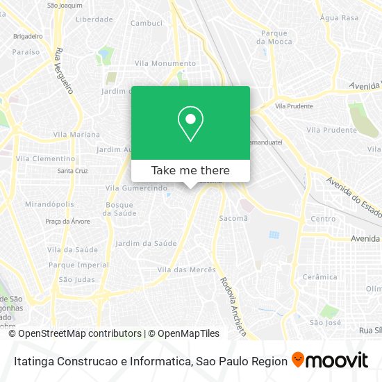 Mapa Itatinga Construcao e Informatica