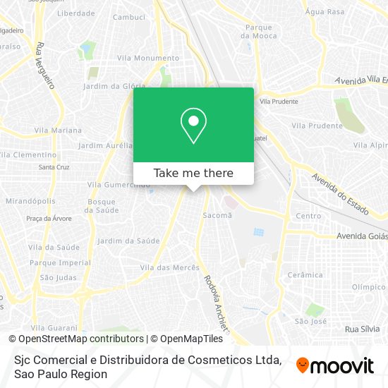 Sjc Comercial e Distribuidora de Cosmeticos Ltda map