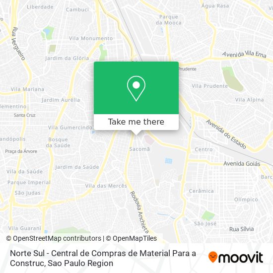 Norte Sul - Central de Compras de Material Para a Construc map